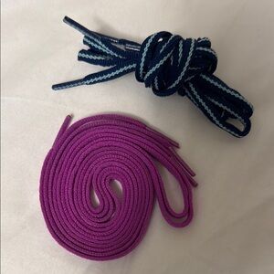 Kids Two-Tone Blue and Purple Shoelaces